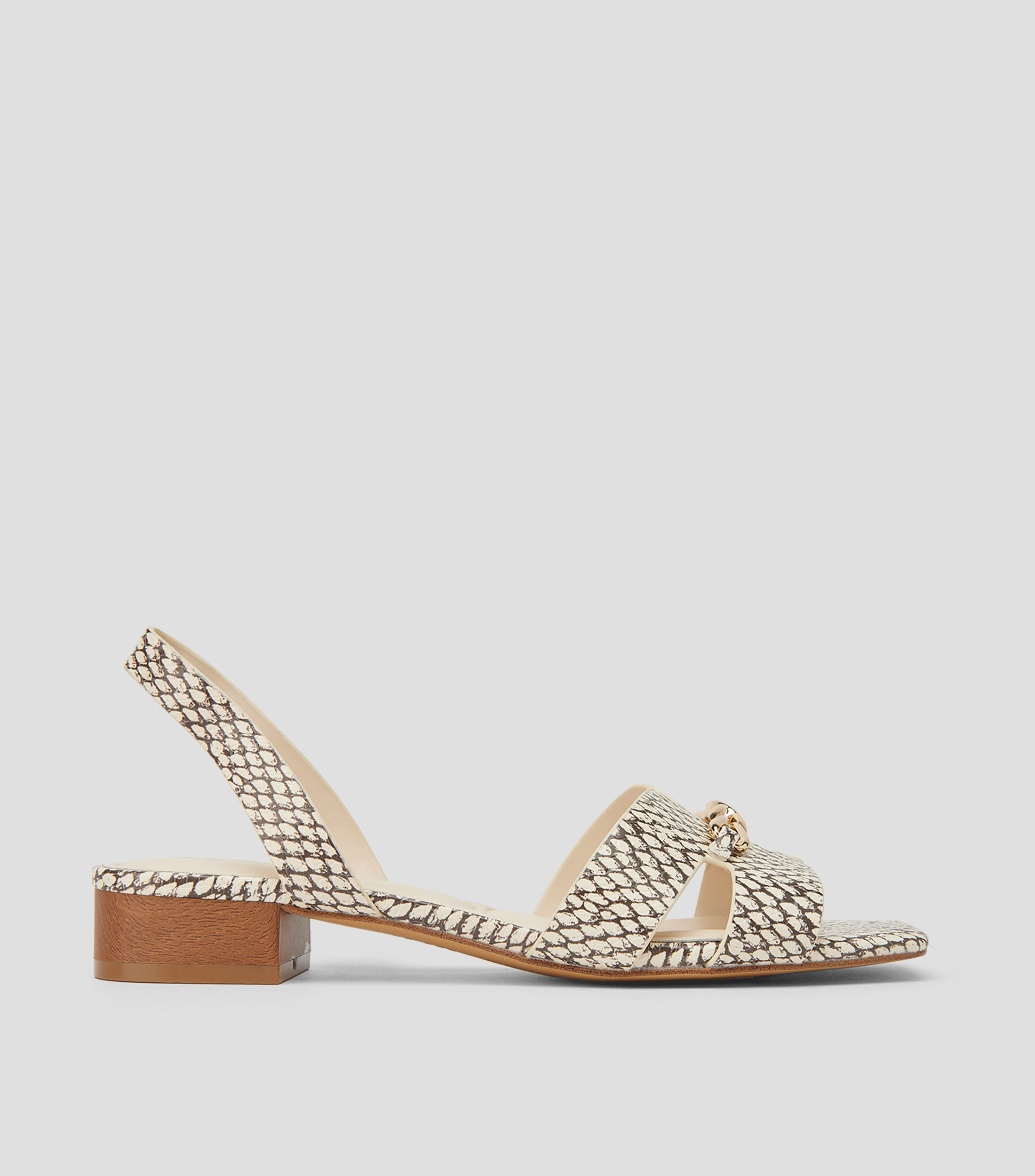 Sandalias con tacón bajo cuadrado Mujer
